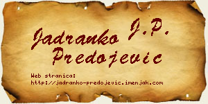 Jadranko Predojević vizit kartica